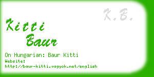 kitti baur business card